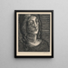 Testa di donna con lunghe trecce - Mikuláš Galanda — quadro incorniciato alla parete
