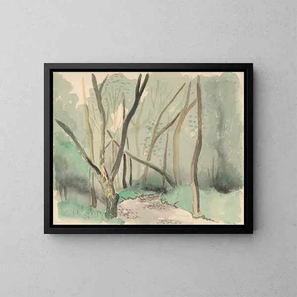 Paesaggio del parco in autunno - Mikuláš Galanda — quadro incorniciato alla parete