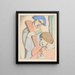 Gli innamorati Arlecchino e Colombina - Mikuláš Galanda — quadro incorniciato alla parete
