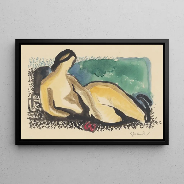 Nu couché - Mikuláš Galanda — quadro incorniciato alla parete