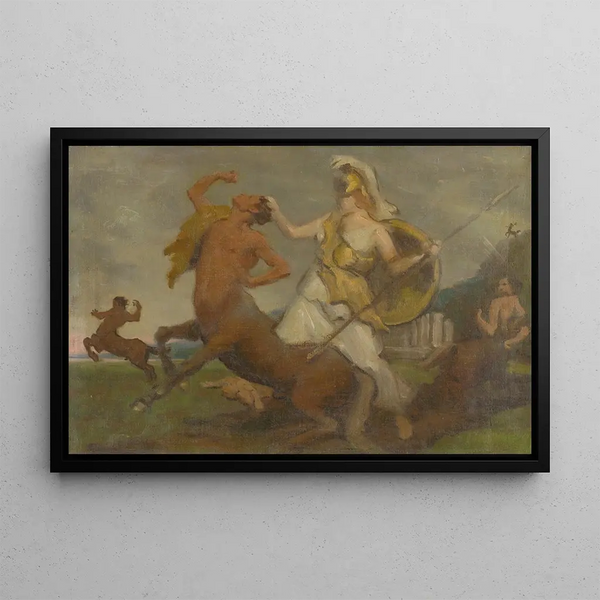 Pallas Athéna che combatte i centauri - Milan Thomka Mitrovský — quadro incorniciato alla parete