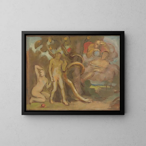 La Tentazione di Adamo ed Eva - Milan Thomka Mitrovský — quadro incorniciato alla parete