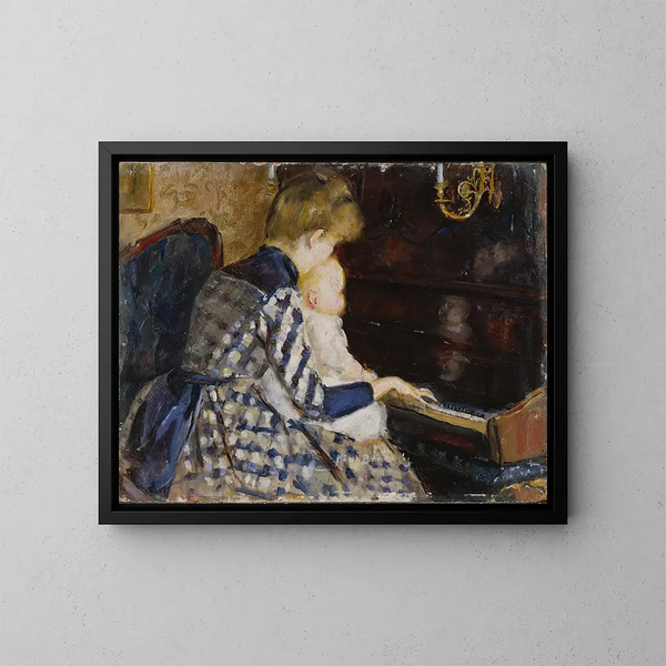 Al pianoforte - Mina Carlson-Bredberg — quadro incorniciato alla parete
