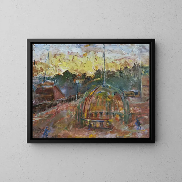 Lever de soleil à Södertälje - Mina Carlson-Bredberg — quadro incorniciato alla parete