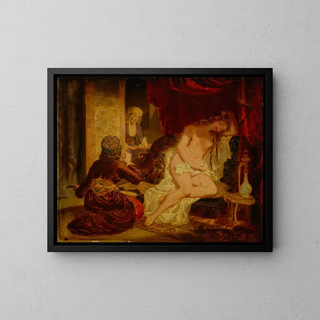 Principessa Orientale dopo il bagno - Miner Kilbourne Kellogg — quadro incorniciato alla parete