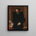 Ritratto di un gentiluomo - Mirabello Cavalori — quadro incorniciato alla parete