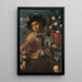 Ragazzo con un vaso di rose - Mons Bernardo — quadro incorniciato alla parete