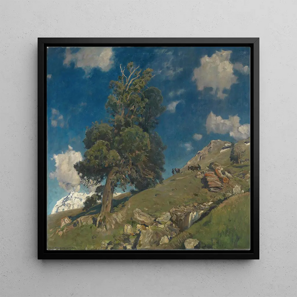 Monte Rosa et mélèzes - Eugen Bracht