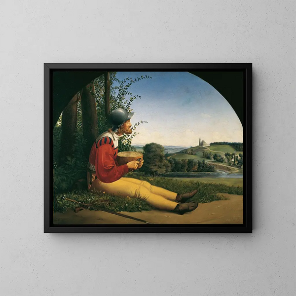 Il trinciante di pane - Moritz von Schwind — quadro incorniciato alla parete