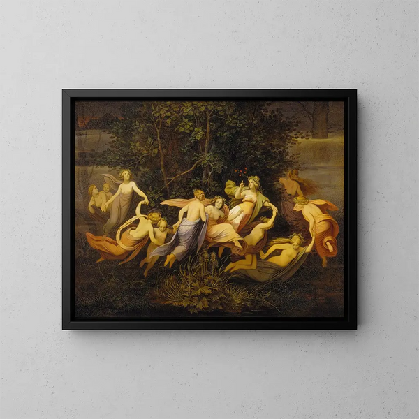 Danza delle fate nel boschetto di ontani - Moritz von Schwind — quadro incorniciato alla parete