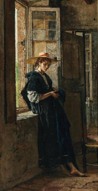 Mos Bianchi - Lady with Strawhat by the Window.webp