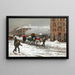 Milano, neve in città - Mosè Bianchi — quadro incorniciato alla parete