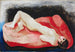 Nu Tendu su un Divano Rosso - Moïse Kisling — vista dell’opera