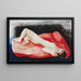 Nu Tendu su un Divano Rosso - Moïse Kisling — quadro incorniciato alla parete