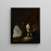 Giovane uomo e donna in una grotta - Moses Matheusz van Uyttenbroeck — quadro incorniciato alla parete