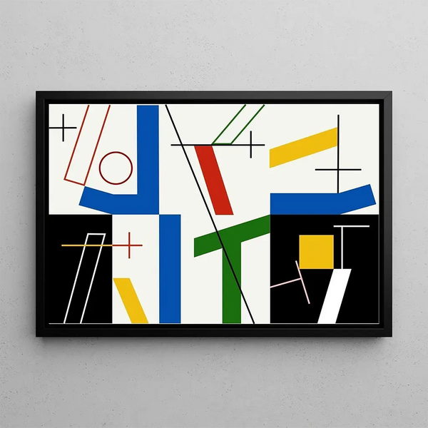 Sei spazi con croci - Myriam Thyes — quadro incorniciato alla parete