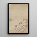 Chiots, moineaux et chrysanthèmes - Nagasawa Rosetsu — quadro incorniciato alla parete