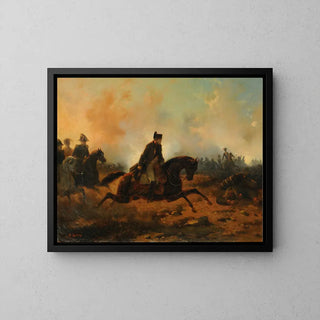 Napoleone che carica a Waterloo di Hippolyte Bellangé | Stampa d'arte Quadro Decorazione murale poster copia