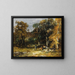 Cacciatori in un sottobosco - Narcisse Virgile Diaz de la Peña — quadro incorniciato alla parete