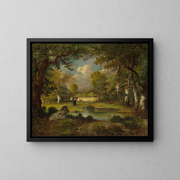 Fagot di mare e bordo di radura - Narcisse Virgile Diaz de la Peña — quadro incorniciato alla parete