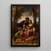 Figures e un cane in un paesaggio - Narcisse Virgile Diaz de la Peña — quadro incorniciato alla parete