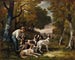Garon e cinque cani in forte - Narcisse Virgile Diaz de la Peña — vista dell’opera