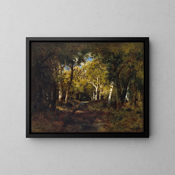 Nella foresta - Narcisse Virgile Diaz de la Peña — quadro incorniciato alla parete