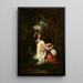 La donna e il pappagallo - Narcisse Virgile Diaz de la Peña — quadro incorniciato alla parete