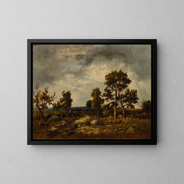 Sentiero vicino allo stagno delle vipere, foresta di Fontainebleau - Narcisse Virgile Diaz de la Peña — quadro incorniciato alla parete