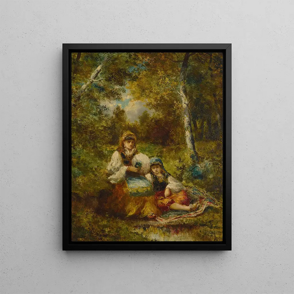 NarcisseVirgile Diaz de La Pea - Repos de bohmiennes en fort.webp