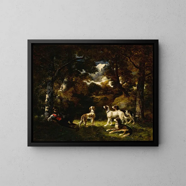 Repos de la chasse - Narcisse Virgile Diaz de la Peña — quadro incorniciato alla parete