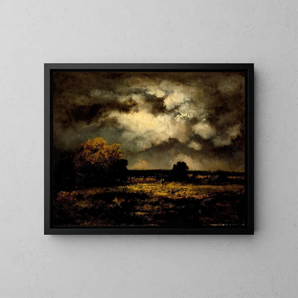 Paesaggio temporalesco - Narcisse Virgile Diaz de la Peña — quadro incorniciato alla parete