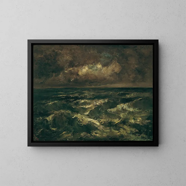 Mare agitato - Narcisse Virgile Diaz de la Peña — quadro incorniciato alla parete