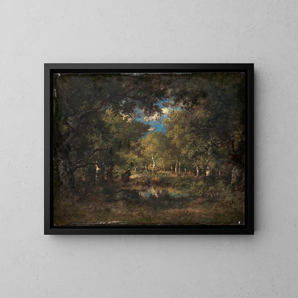 La forêt de Fontainebleau - Narcisse Virgile Diaz de la Peña — quadro incorniciato alla parete