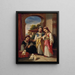 Tre bambine e tre cuccioli in Turchia - Narcisse Virgile Diaz de la Peña — quadro incorniciato alla parete