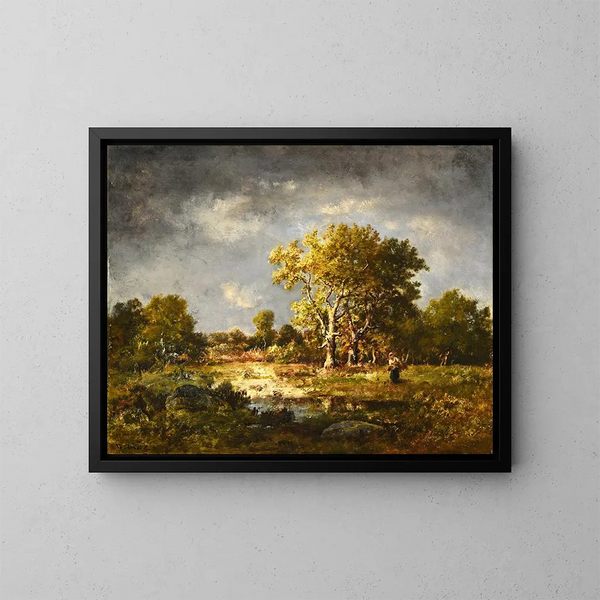 Una radura - Narcisse Virgile Diaz de la Peña — quadro incorniciato alla parete