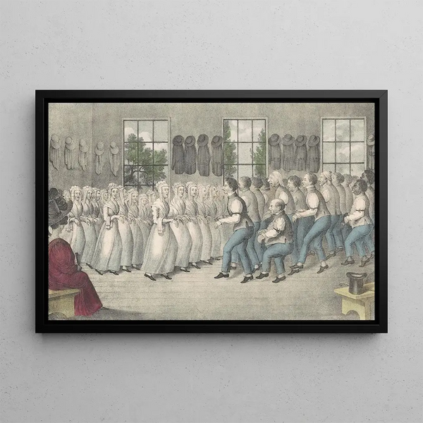Shakers vicino a Lebanon - Nathaniel Currier — quadro incorniciato alla parete