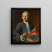Ritratto di un artista che tiene un disegno su una tela incompiuta oltre - Nathaniel Hone — quadro incorniciato alla parete