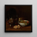 Natura morta con teiera e frutta - William Merritt Chase — quadro incorniciato alla parete
