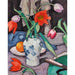 Riproduzione del dipinto Natura morta con tulipani e ventaglio - Samuel John Peploe