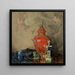 Natura morta con urna rossa e figurine asiatiche - Emil Carlsen — quadro incorniciato alla parete