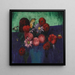 Nature morte, dalie e margherite in un vaso blu - Mark Gertler — quadro incorniciato alla parete