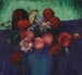 Nature morte, dalie e margherite in un vaso blu - Mark Gertler — vista dell’opera