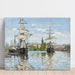 Riproduzione del dipinto Navi a cavallo sul Senna a Rouen di Claude Monet