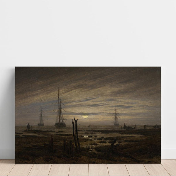 Riproduzione del dipinto Navi all'ancora - Caspar David Friedrich