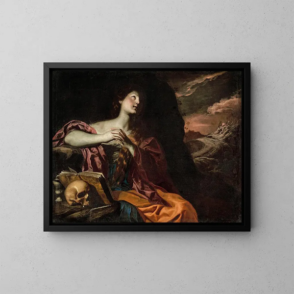 La Madeleine penitente - Scuola Napoletana — quadro incorniciato alla parete