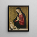 Madonna con Bambino e un cardellino - Neroccio de' Landi — quadro incorniciato alla parete