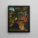 La Nativité con un donatore e sua moglie - Scuola olandese — quadro incorniciato alla parete