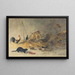 Un chat e delle galline - Newton Limbird Smith Fielding — quadro incorniciato alla parete