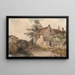 Paesaggio con una casa - Nicaise De Keyser — quadro incorniciato alla parete
